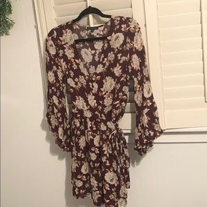 AEO Floral Wrap Dress